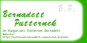 bernadett putternek business card